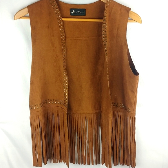 Mountain West Tops - Mountain West Women's Brown Western Fringe Vest